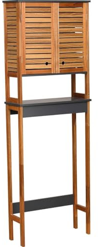 Tendance - Wc-oberschrank akazie mdf 2 türen und regal - element