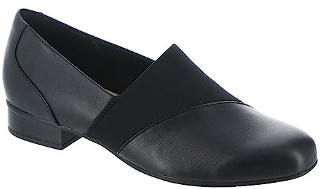 Clarks Black's Juliet Gem Loafer, Black Leather, 9.5 Wide US