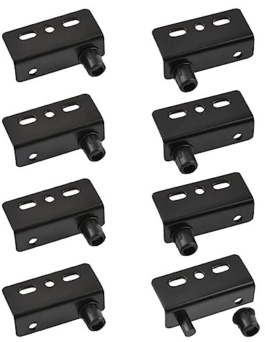 UFURMATE Cerniere a Perno in Ferro, 4 Set di Cerniere a Scomparsa per Porte in Legno con Perno e Boccola per Porte in Legno a Battente Libero (Nero)