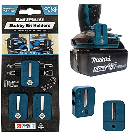 StealthMounts Stubby M18 Milwaukee – Lot de 3 Porte-Embouts magnétiques | Porte-Embout Milwaukee Compact pour perceuse | Porte-Embout Milwaukee pour visseuse à Percussion