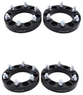 SHLPDFM 4 Stück 30mm Spurverbreiterung Distanzscheiben Set 6x139.7mm 6 Löcher mit 24 Stück Radschrauben M12x1,5 (Schwarz)
