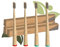 Pure Bamboo - 4 Cepillos de Dientes de Bambú con Cerdas naturales, de carbon activo sin BPA y Libres de Químicos, cepillos de madera perfectos para el Cuidado Dental Sostenible