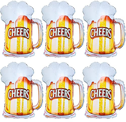 6 Globos de Papel XXL, Gigante de Aluminio, Globo de Helio para Regalo Niños Cumpleaños Traje Fiesta Nupcial Boda Ceremonia