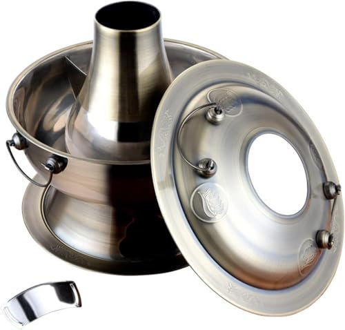 Feste Pentola Shabu Shabu in rame Pentola Shabu vintage, Pentola Shabu Shabu in rame vintage con divisore, Pentola Shabu Shabu cinese a carbone a due sapori Pentola for cucinare Pentola for cucinare i