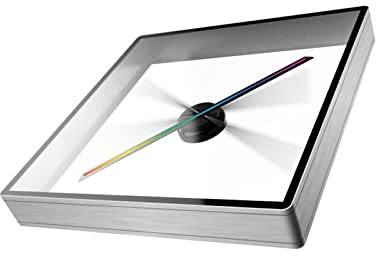 Proiettore olografico 3D Videoproiettore di animazione 3D Ventilatore for macchina pubblicitaria galleggiante stereo con custodia di sicurezza per Natale, festa(Golden)