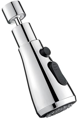 3 Function Kitchen Tap Spray Head, 360° Swivel Spout, Kitchen Sink Tap, Universal Faucet Extension Adapter