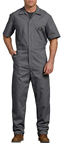 Dickies Men's Short-Sleeve Coverall, Gray V1, XL