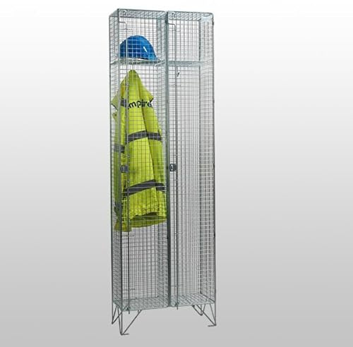 Double 1 Door Wire Mesh Locker 305mm deep