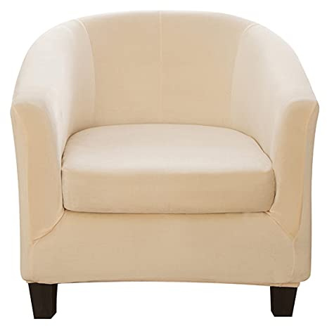 Rosnek Samt Sesselbezug Stretch Sesselhusse,2-Separate-Teile Clubsessel Sessel Bezug für Eine Einfache Reinigung,Cocktailsessel Armchair Sesselhussen mit Armlehne Hussen für Sessel