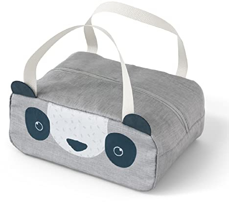 monbento - Isolierte Lunchtasche für Kinder MB Wonder Panda - Transporttasche für Mahlzeiten und/oder Snacks - Erleichtert den Flachen Transport des Essens Ihres Kindes - Ideal für Schule/Park - Blau