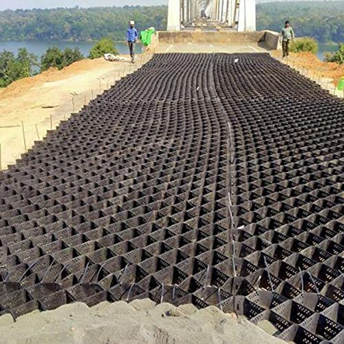 Kiesgitter Kiesmatten Kieswaben Böschungsverstärkung / Hinterhof / Erosionsschutz Boden Geogitter - Geozellen Stützmauern Raster 5cm, Mit Abflussloch - Pfad Wohnmobil Durchlässige Auffahrt Durchlässig