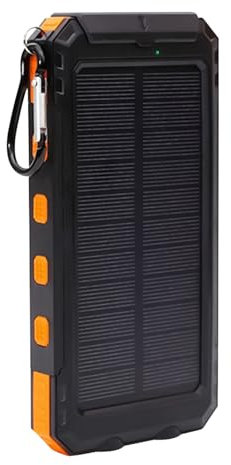 Chargeur Solaire, Recharge Rapide Compatible Téléphone, Batterie Externe sans Fil Charge Rapide avec Lampe Torche 20000mAh pour Camping et Randonnée