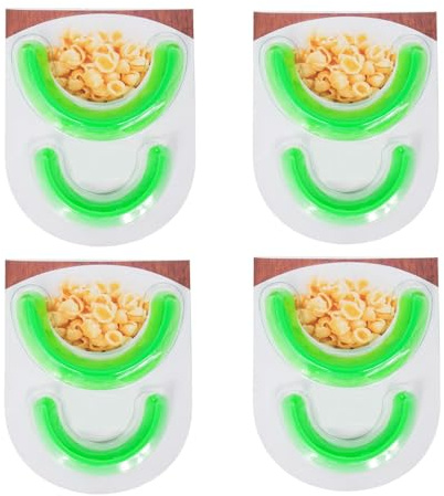Xzyden 8Pcs Food Separator Strip,Versatile Silicone Food Dividers, To Keep Runny Food From Spread for Home Kitchen, Reusable Dish Organizers (16x12x3cm) (Green)