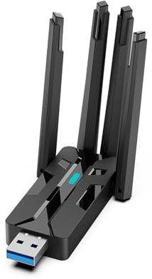 WiFi 6 Bluetooth 5.4 USB 2 en 1 Adaptador ax900Mbps, Dual Band 2.4/5GHZ.para PC/portátil/escritorio, WiFi mini USB sin controlador, compatible con Windows 10/11