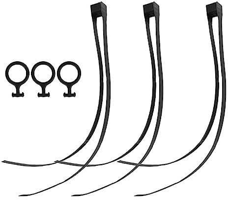 Brida de nailon para cables, cierre automático con cremallera y anillo de tracción para deportes al aire, sujeción de equipos CS, 3 uds. (Negra)