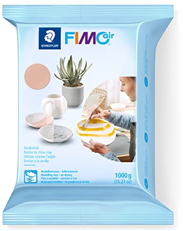 Staedtler 8101-43 - Fimoair basic Modelliermasse, lufthärtend, 1000 g, haut