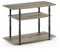 Furinno Turn-N-Tube No Tools Supporto TV a 3 Livelli, Legno, Rovere Francese Grigio/Nero, 40.13 x 80 x 59.18 cm