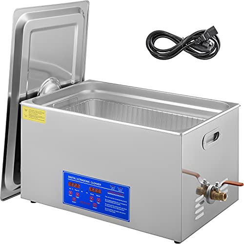 Ultraschallreiniger Reiniger ultraschallgerät Ultraschallreinigungsgerät Ultrasonic Cleaner mit Heizung Digital Timer for Glasses Jewellery False Teeth Coins