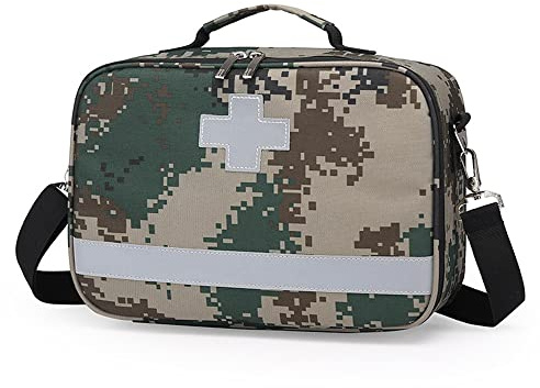 Dsoar Medizinische Tasche Leere Erste Hilfe Tasche wasserdichte Multifunktionale Medizintasche Tragbare Rettungstasche Geschichtet Notfall Erste Hilfe Box Für Reisen Im Freien(Tarnung)