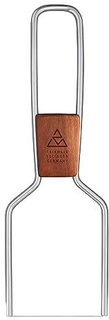 triangle Käselyra 7 cm - Käsedrahtschneider aus Edelstahl, Made in Germany | Pflaumenholz-Griff aus FSC-zertifiziertem Holz – ideal für Weichkäse, Frischkäse & Pasteten