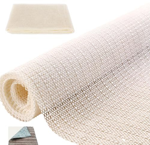 Antirutschmatte für Teppich, 70x200 cm/27,55x78,74 in Schneidbar Teppichunterlage rutschfest, Mehrzweck Anti Rutsch Matte, Waschbare PVC Mesh Anti Rutsch Pad, für Indoor, Schublade, Auto