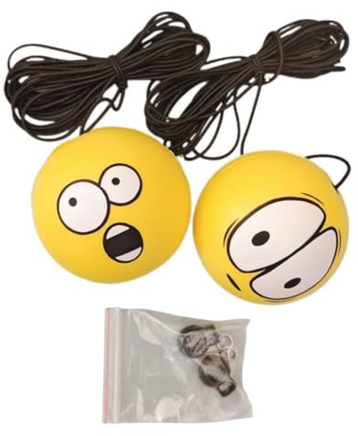 Garagen Tennisball Parkhilfe, 2PCS Garage Tennis Ball Parkhilfe, niedliche und lustige große Augen helfen mit Seil, Parkhilfe große Augen mit Seil und Ball stoppen süßes Autozubehör für Anfänger