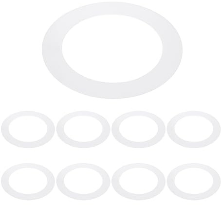 PATIKIL 5.9 ID 8.1 OD Plastik Blende 8 Stück Deckenleuchten Goof Rings Mattes Rundes Lichtabdeckung Leuchtenzubehör Für Deckenwand Einbauleuchten Downlights Transparent Mattweiß