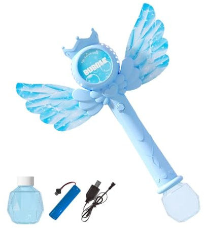 Vârita de Burbujas Princeša 22,5cm - Máquina de Burbujas Infantil | Vârita Musical LED con Batería Recargable | Juguete Exterior Cumpleaños | Regalo Niñas Niños