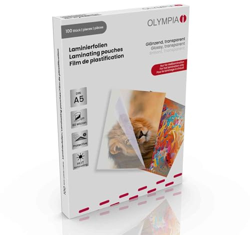 OLYMPIA Laminierfolie 100 X DIN A5 80 Mikron