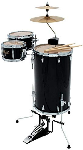 Dimavery CDS Cocktail Schlagzeug, schwarz | 5-teiliges Cocktail Schlagzeug Set, ideal für kleine Bühnen