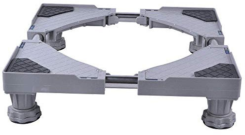 SMONTER Multifunctional Roller with Adjustable Movable Base Universal for Tumble Dryer, Washing Machine, Refrigerator, 4 Feet, Grey