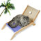 PETKARAY Strandkorb Katzenhängematte, erhöhte Katzenbetten für Indoor-Katzen, originelle gemütliche Katzenliege mit Sisal-Kratzer und Spielzeugball