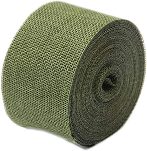 Konrunppy Dekoratives Juteband Hochzeitsdekoration, grobes Hanfband 10m x 5cm (Grün)