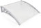 OHMG Auvents de Porte et de Fenêtre, Auvent d'Entree Toit Marquise en Polycarbonate, Auvent Aluminium, Protection Contre la Pluie et UV (D-100 x 150 cm)