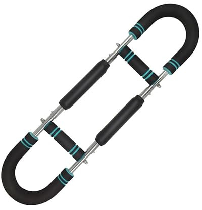 Twister - Allenatore per braccia, a forma di U, regolabile, per allenamento della forza, per muscoli pettorali, braccia, spalle, addome, schiena, attrezzi per il fitness a casa (blu-nero)