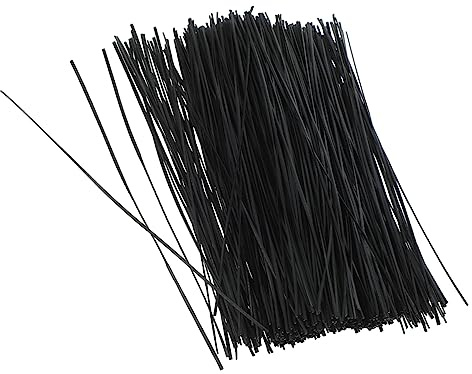 Hemobllo 1000piezas Bridas de Alambre para Cables Plantas y Jardín Reutilizables Organizadores de Cables Sujeta Bridas Trenzadas Alambre de Flexible Galvanizado