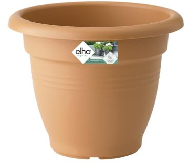 Elho Green Basics Campana 50 - Pot De Fleurs pour Extérieur - Ø 48.2 x H 38.4 cm - Marron/Terre Cuite Doux