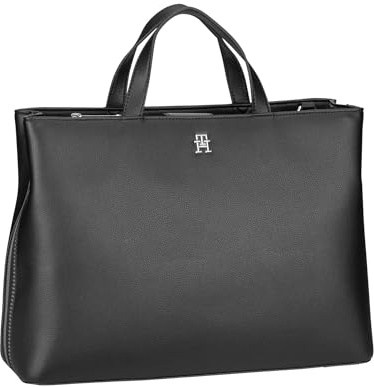 Tommy Hilfiger Women'Sth Essential Sc Workbag Satchels, Black, One Size, Schwarz (Schwarz), One Size
