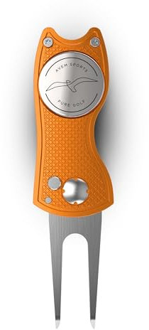 Avem Sports Pitchgabel Golf - Golfzubehör in orange - Pitching Gabel mit Ballmarker