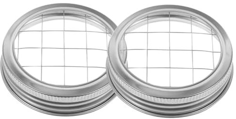 BESTonZON 2piezas De Flores De Acero Inoxidable Tapas Para Tarros De Flores Tapas Organizadoras Para Arreglos Para y Jardinería