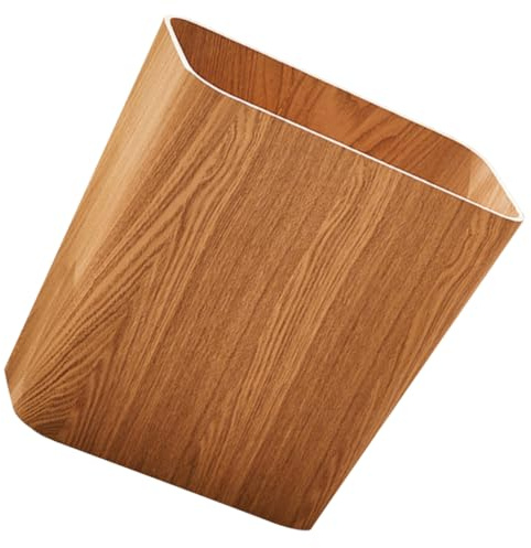 Cabilock Cubo de Basura de Madera Maciza Estrecho, Bote de Basura Doméstico de Fresno, Diseño Compacto y Portátil, para Cocina y Baño, Contenedor de Residuos para Hogar y Oficina