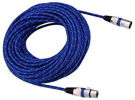 Acouto XLR-zu-XLR-XLR-Kabel, XLR-Stecker auf Buchse, 3-poliges Mikrofon-Mikrofonkabel, 1 Meter (20m)
