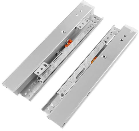Schubladenschienen, 1 Paar Auszugsschienen Bodenmontage, Vollauszug Schubladenschienen Softclose, 180MM Schubladen Schienensystem (35)
