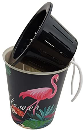 getuse Macetas autoriegables para plantas de interior, plantas de araña de orquídea violeta africana, plantas de araña de hiedra dorada, flamenco, plástico reciclable, ligero, 5.63 x 5.12 pulgadas