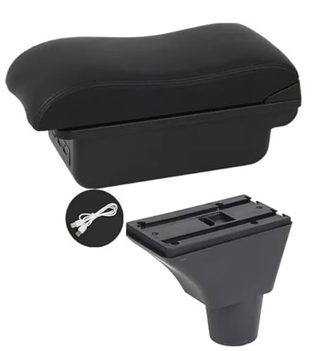 Caja de Reposabrazos Para Seat Para Ibiza 6j Ibiza 6L Caja De Almacenamiento De Contenido De Tienda Central Con Portavasos Productos Con Accesorios USB(C2 Black Line)