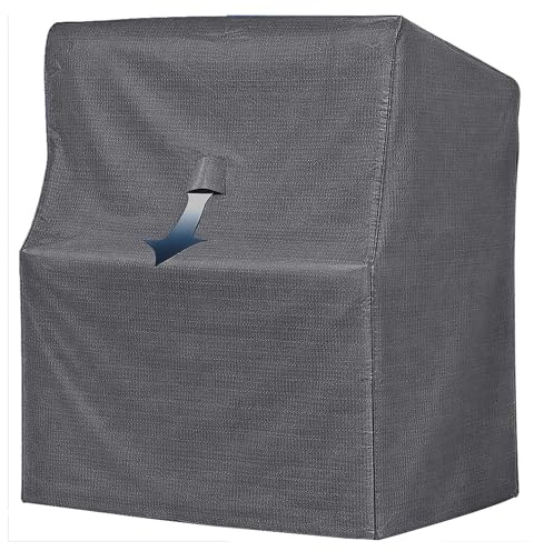 Funda para sillón de playa de PVC, 145 x 106 x 160 cm, lona de tela de PVC, 350 g/m², funda para sillón de playa, color gris, apta para agua salada