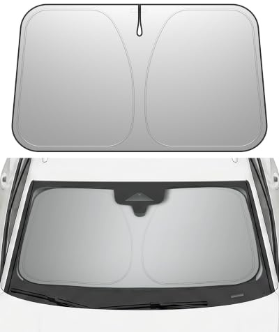 Spigen Parasole Pieghevole Universale per Parabrezza Interno Auto [Custodia Inclusa] Contro Raggi UV e Calore, Parasole Anteriore per SUV Compatti (148 × 85 cm)