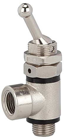 RIEGLER 107023-361.018-1/8 - Válvula de palanca de cambios de 3/2 vías, cierre rápido, G1/8, Schl.G1/8IG, 1 unidad