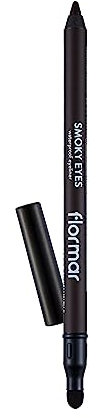 Flormar Smoky Eyes Waterproof Eyeliner – crayon yeux waterproof longue tenue avec applicateur éponge – couleur intense, texture crémeuse & maquillage yeux pro, 02 Coolest Brown