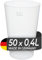 LogiPack GeRo 50 Mehrwegbecher 400ml Made in Germany | Wiederverwendbar | transparent aus PP (Trinkbecher 0,4l)